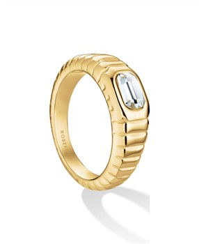 Rosefield Octagon Ridged Ring JROR54G-J1142, fra Rosefield