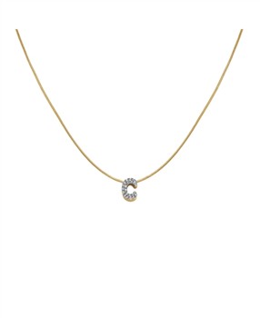 Rosefield Pave Letter C Necklace JNMCG-J1075, fra Rosefield