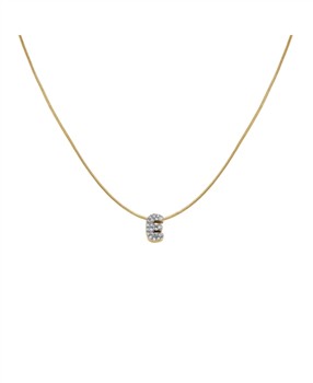 Rosefield Pave Letter E Necklace JNMEG-J1077, fra Rosefield