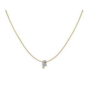 Rosefield Pave Letter F Necklace JNMFG-J1078, fra Rosefield