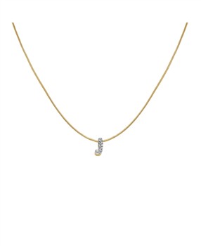 Rosefield Pave Letter J Necklace JNMJG-J1082, fra Rosefield