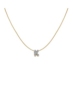 Rosefield Pave Letter K Necklace JNMKG-J1083, fra Rosefield