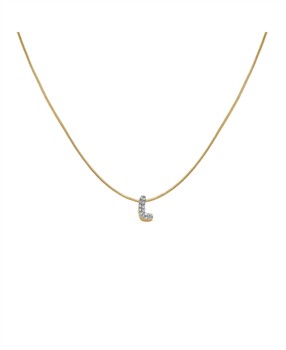 Rosefield Pave Letter L Necklace JNMLG-J1084, fra Rosefield