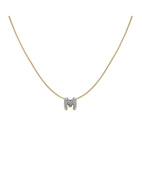 Rosefield Pave Letter M Necklace JNMMG-J1085, fra Rosefield