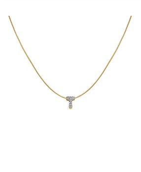 Rosefield Pave Letter T Necklace JNMTG-J1092, fra Rosefield