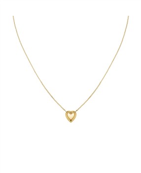 Rosefield Ridged Puffy Heart Necklace JNPHG-J1008, fra Rosefield