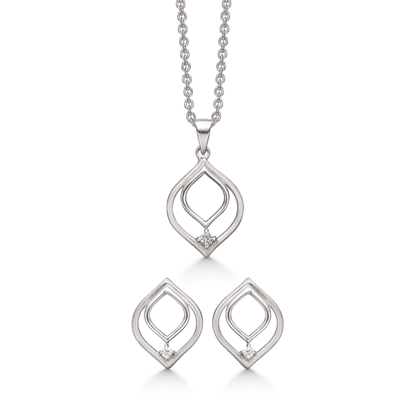 Sølv smykkesæt, fra Støvring Design