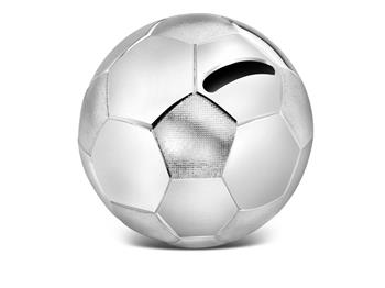 Sparebøsse fodboldf, sølvfarvet, fra Noa Kids