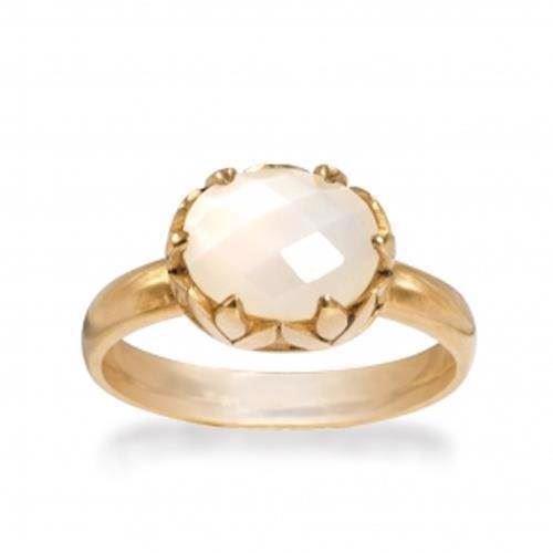Image of Rabinovich Lotus forgyldt sølv Fingerring Blank, model 61320331