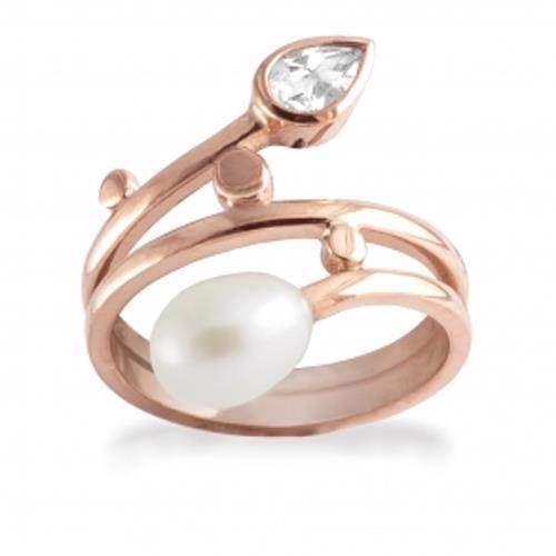 Image of Rabinovich Resting Tulip Rosa forgyldt Fingerring Blank, model 61440370