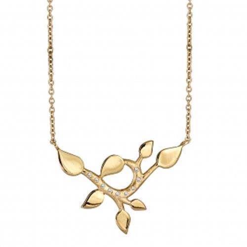 Image of Rabinovich Sparkling Leaves forgyldt sølv Collier Blank, model 63420170