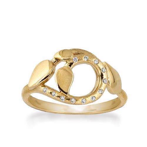 Image of Rabinovich Sparkling Leaves forgyldt sølv Fingerring blank, model 63420370