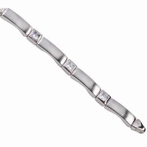 Image of Randers Sølv - sterling sølv, armbånd med zirkonia