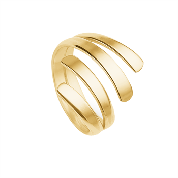 Randers Sølv's Håndlavet fingerring i 14 kt guld  -