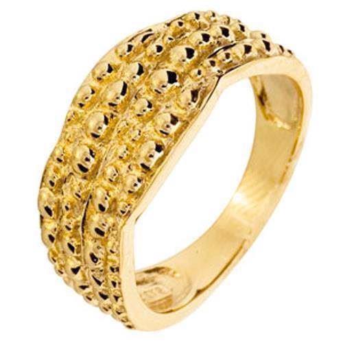 Image of Guldring med upoleret fantasy overflade