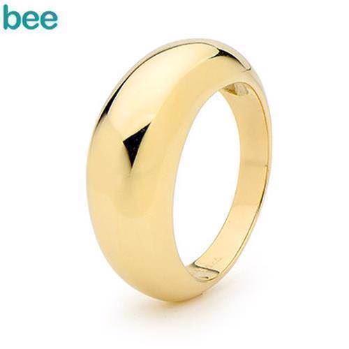 Image of Rundbuet guld ring