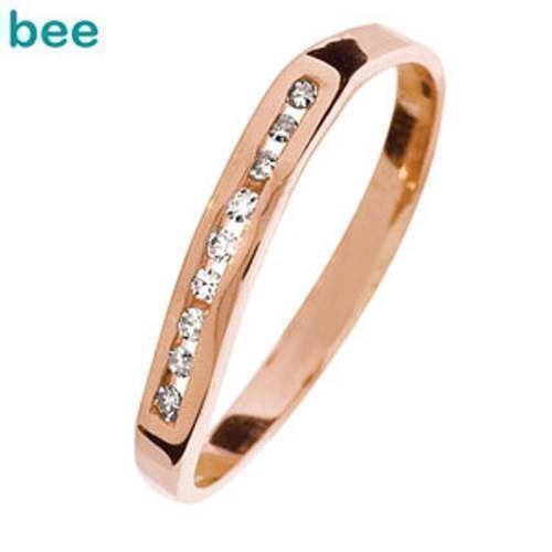 Image of Rosaguld diamant ring med 9 stk 0,01 ct diamanter