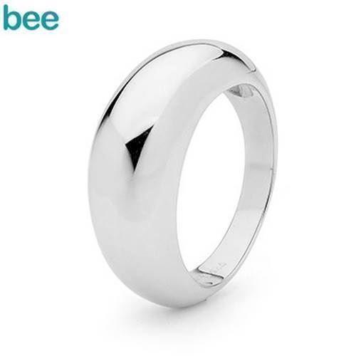 Image of Rundbuet hvidgulds ring i eksklusivt design