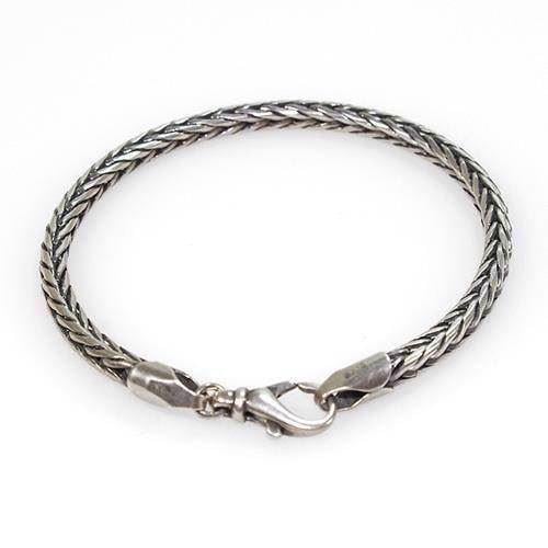 Rævehale i let oxideret sterling sølv, halskæder & armbånd (50 cm), San - Link of joy