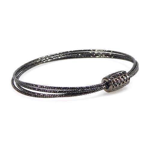 Image of San - Link of joy 925 sterling sølv armbånd sort rhodineret, model 86703