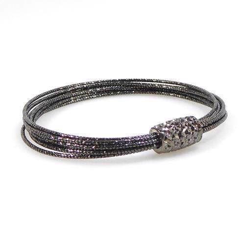 Image of San - Link of joy 925 sterling sølv armbånd sort rhodineret, model 86803