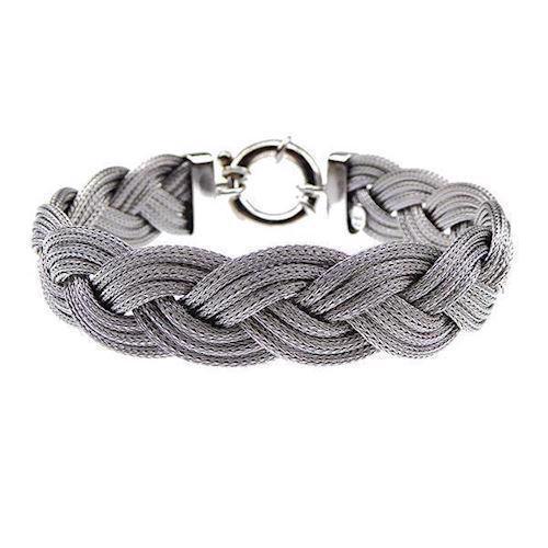 Image of San - Link of joy sterling sølv Sølv armbånd med mat overflade