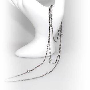 San - Link of joy  925 sterling sølv halskæde sort rhodineret, model 93104