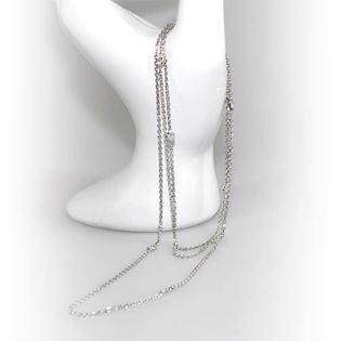 San - Link of joy  925 sterling sølv halskæde rhodineret , model 93105