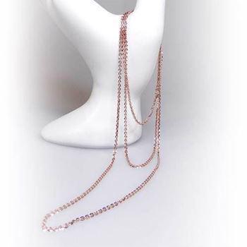 San - Link of joy Anchor Silver Chains Design 925 sterling sølv halskæde rosa forgyldt, model 93208