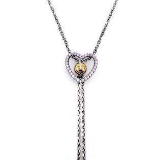 San - Link of joy CZ Jewellery by San 925 Sterling sølv Collie Sort oxideret / forgyldt, model 93247-04