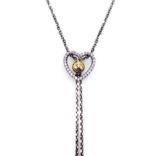San - Link of joy CZ Jewellery by San 925 Sterling sølv Collie Sort oxideret / forgyldt, model 93247-04