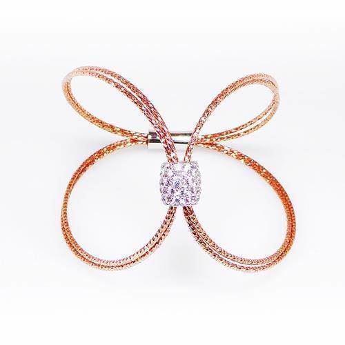 Image of San - Link of joy 925 sterling sølv Armbånd rosa forgyldt med diamond cut, model 93708