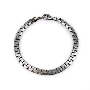 San - Link of joy Men's Silver Chains 925 sterling sølv armbånd, 21 cm