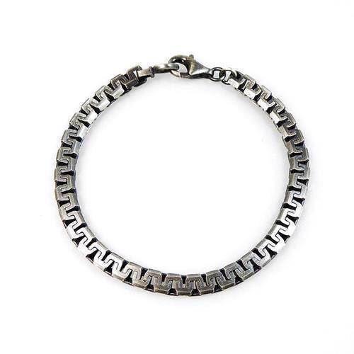 San - Link of joy Men\'s Silver Chains 925 sterling sølv armbånd, 21 cm
