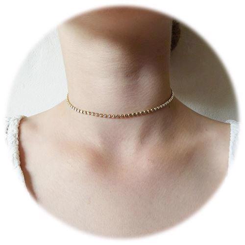 Image of San - Link of joy Chokers & Hand jewellery 925 sterling sølv halskæde forgyldt, model Choker-D7