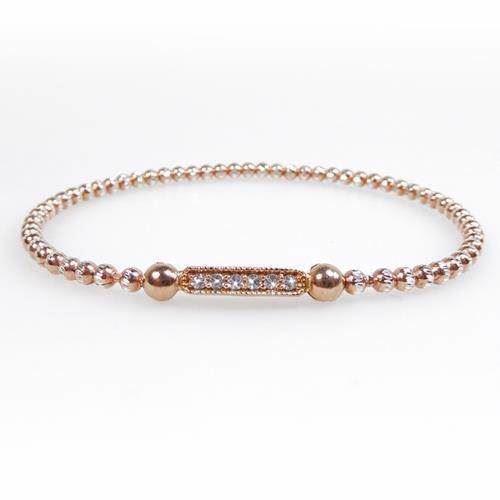 Image of San - Link of joy 925 Sterling sølv armbånd rosa forgyldt, model EK-3808