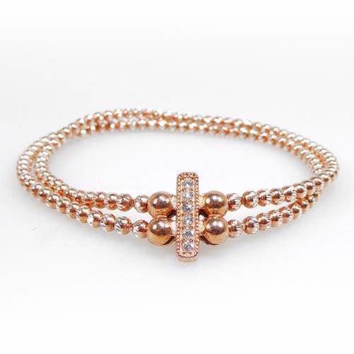 Image of San - Link of joy 925 Sterling sølv armbånd rosa forgyldt, model EK-3828