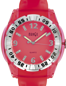 A75103-4P, MANGO DAMEUR - TUTTI FRUTTI - RØD Quartz Dame m/rem