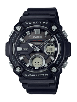 Limited Sort Acryl Quartz Herre ur fra Casio, AEQ-120W-1AVEF