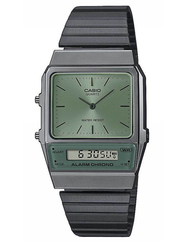 AQ-800ECGG-3AEF, Casio Vintage AQ-800ECGG-3AEF Anadigi Herre m/lænke