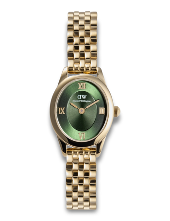 Daniel Wellington Oval Mini G Emerald Quartz Dame m/lænke
