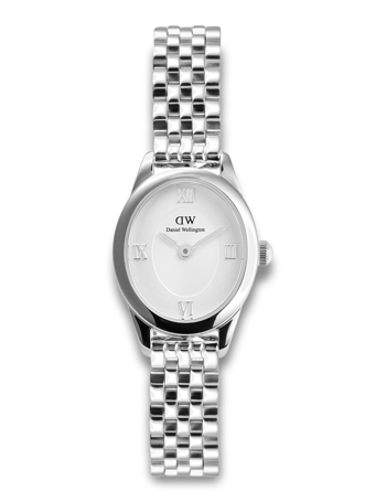 Daniel Wellington Oval Mini S White Quartz Dame m/lænke