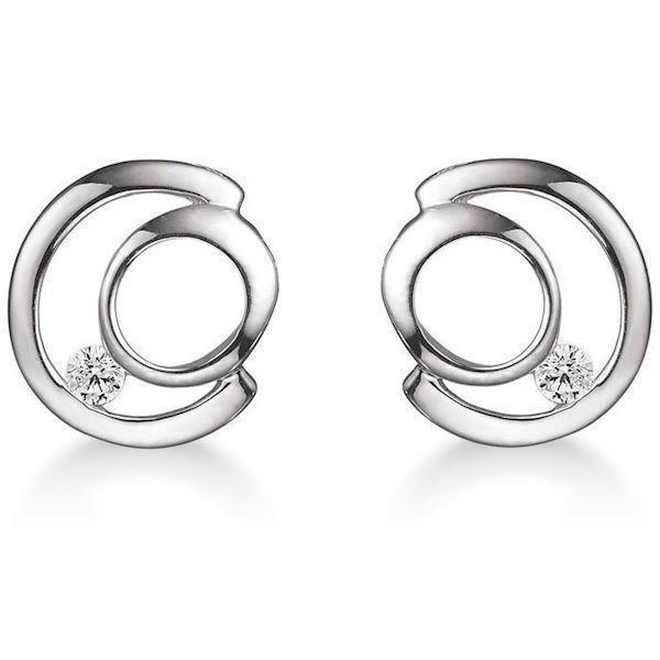 Image of Støvring Design Sterling sølv øreringe, med blank overflade, model 10237019