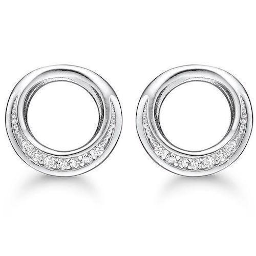 Image of Støvring Design Sterling sølv øreringe, med blank overflade, model 10239061