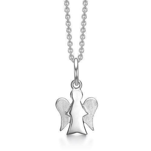 Image of Støvring Design sterling sølv halskæde med vedhæng, skytsengel med blank/mat overflade, model 16190955