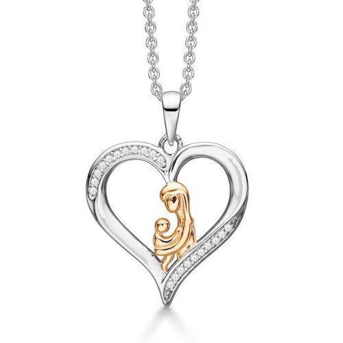 Image of Støvring Design Sterling sølv halskæde med vedhæng, med blank overflade, model 16249987