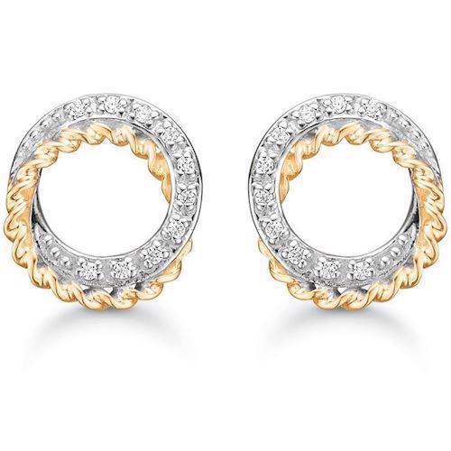 Image of Støvring Design 8 kt guld øreringe, med blank overflade, model 60205031