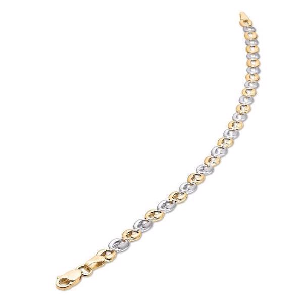 Image of Støvring Design 8 kt. Guld/Hvid collier, med mat/blank overflade, model 66166085