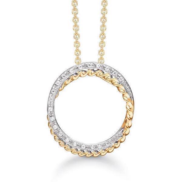Image of Støvring Design 8 kt guld vedhæng med kæde, med blank overflade, model 66205031