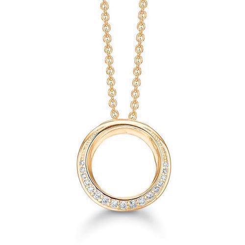 Image of Støvring Design Sterling sølv halskæde med vedhæng, med forgyldt overflade, model F16239161